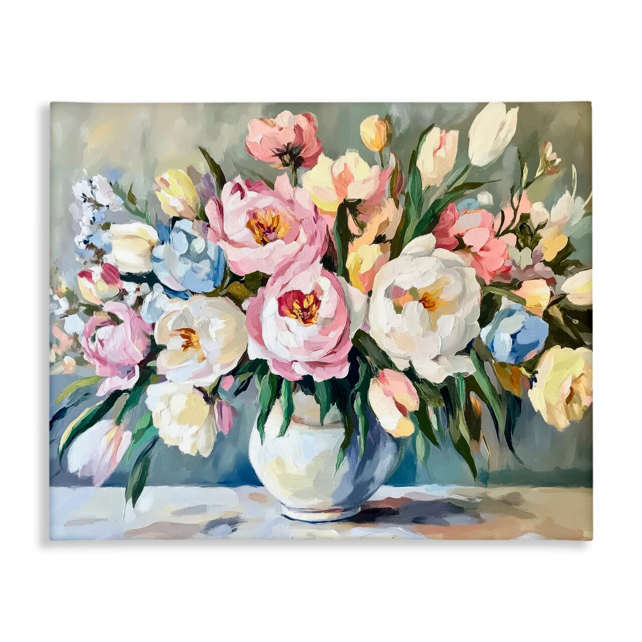 Stupell Industries Pastel Peony Bunch Bouquet Canvas, design by Petal Prints Design